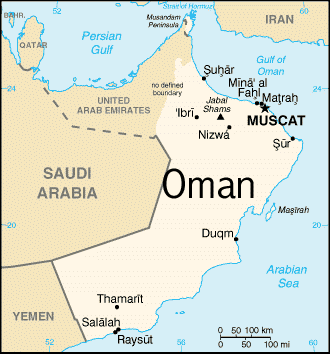 Map of Oman